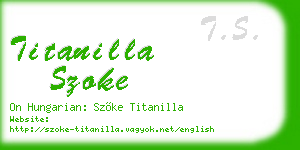 titanilla szoke business card